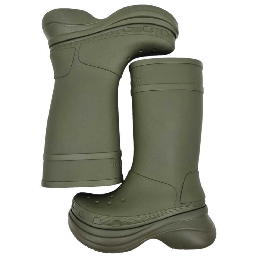 Balenciaga Olive Green Men's Rain Boots